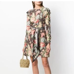 ZIMMERMAN Espionage Floral Silk mini dress